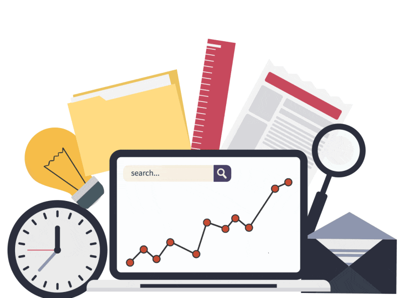 Content planning and website management illustration