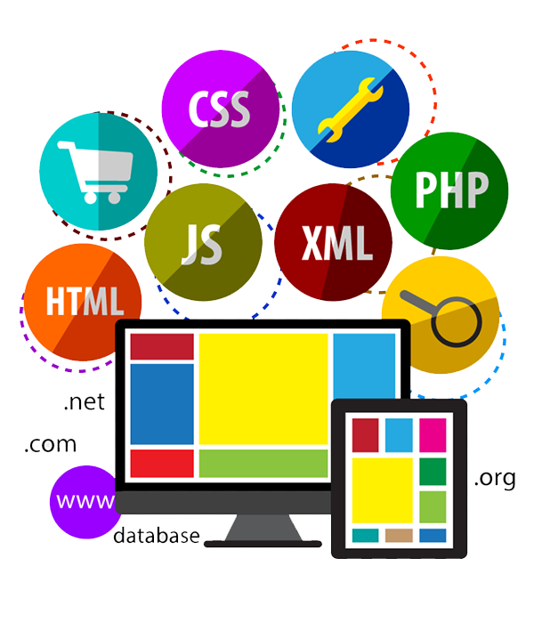 Website development tools illustration