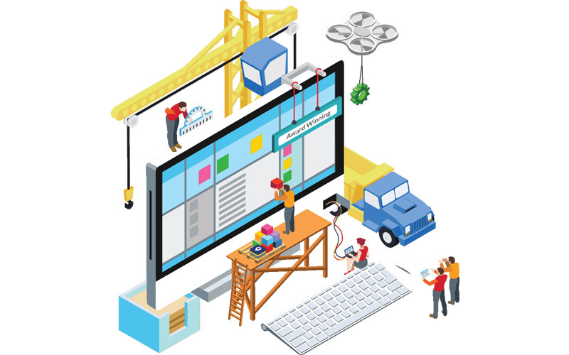 Website designing illustration